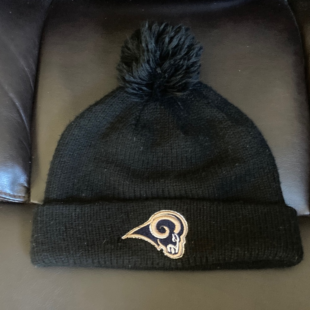 Black Knit Beanie with Logo